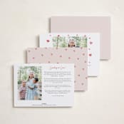 "Handdrawn Scattered Hearts" - Valentine's Day Cards in Blush by Hooray Creative - Back of Card Options