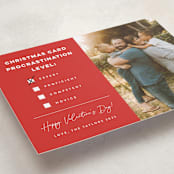 "Procrastination Expert" - Valentine's Day Cards in Poinsettia by Erica Krystek - Detail