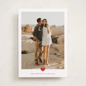 "Minimal heart" - Valentine's Day Cards in Strawberry by Stacey Meacham - Front