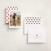 "Minimal heart" - Valentine's Day Cards in Strawberry by Stacey Meacham - Assembled