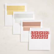 "Editorial" - Valentine's Day Cards in Candy Cane by Jennifer Wick - Envelope Liner Options