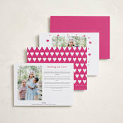 "Modern Heart" - Valentine's Day Cards in Burnt Rose by Up Up Creative - Back of Card Options