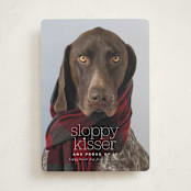 "sloppy kisser" - Valentine's Day Cards in Cream by Laura Hamm - Front