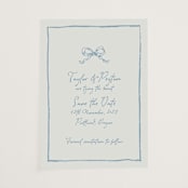 "ribbon bow drawing" - Vellum Overlays in Dusty Blue by Cass Loh - Vellum Overlay