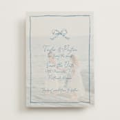 "ribbon bow drawing" - Vellum Overlays in Dusty Blue by Cass Loh - Vellum with Card