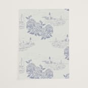 "Coastal Toile" - Vellum Overlays in Periwinkle by Jenna Holcomb - Vellum Overlay