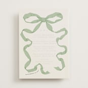 "Antique Ribbon" - Vellum Overlays in Pistachio by Olivia Kanaley Inman - Vellum with Card