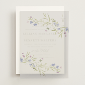 "Sweeping Meadow" - Vellum Overlays in Wisteria by Everett Paper Goods - Front