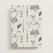 "tablescape drawing" - Vellum Overlays in Black Dahlia by Cass Loh - Vellum with Card