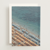 "Positano Beach Aerial" - Vellum Overlays in Aqua by braden.studio - Front