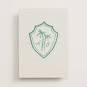 "Palm Tree Crest" - Vellum Overlays in Palm by Erika Firm - Vellum with Card