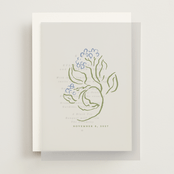 "Sketched Foliage" - Vellum Overlays in Periwinkle by Susan Zinader - Front