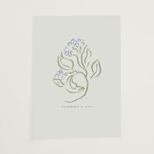 "Sketched Foliage" - Vellum Overlays in Periwinkle by Susan Zinader - Vellum Overlay