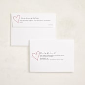"Corner Heart" - Valentine's Day Cards in Opal by Emily Betts - FREE Recipient Addressing