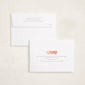 "Love Hearts" - Valentine's Day Cards in Peach by Hudson meet Rose - FREE Recipient Addressing