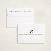 "ribbon bow heart" - Valentine's Day Cards in Cherry by Rebecca Durflinger - FREE Recipient Addressing