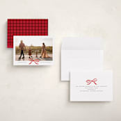 "Crimson Bow" - Valentine's Day Cards in Crimson by Olivia Kanaley Inman - Assembled