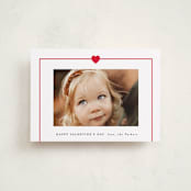 "Simple Heart" - Valentine's Day Cards in Cherry by AK Graphics - Front