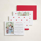 "Simple Heart" - Valentine's Day Cards in Cherry by AK Graphics - Back of Card Options