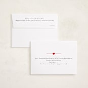 "Simple Heart" - Valentine's Day Cards in Cherry by AK Graphics - FREE Recipient Addressing