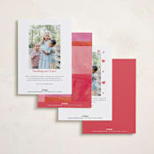"Biggest Heart" - Valentine's Day Cards in Cherry by Pixel and Hank - Back of Card Options