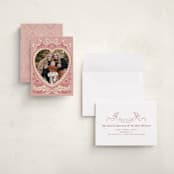 "Vintage Heart" - Valentine's Day Cards in Dusty Rose by Jenna Holcomb - Assembled