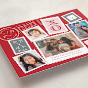 "Postmark" - Valentine's Day Cards in Paprika by Sarah Brown - Detail