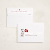 "Postmark" - Valentine's Day Cards in Paprika by Sarah Brown - FREE Recipient Addressing