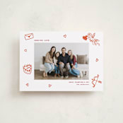 "Doodle Frame" - Valentine's Day Cards in Cherry by Cass Loh - Front