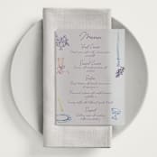 "tablescape drawing" - Vellum Menus in Hydrangea by Cass Loh - In Use