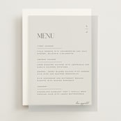 "Clarity" - Vellum Menus in Charcoal by Heather Cairl - Front
