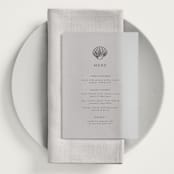 "Simple Seashell" - Vellum Menus in Midnight by Hannah Bowman - In Use