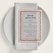 "Italian Whimsy" - Vellum Menus in Tomato by Carmia Jordaan - In Use