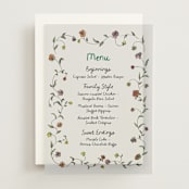 "Garden's Edge" - Vellum Menus in Meadow by Cass Loh - Front