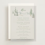 "Paradise" - Vellum Menus in Snowdrop by Petra Kern - Front