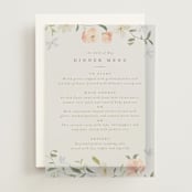 "Garden View" - Vellum Menus in Peach by Everett Paper Goods - Front