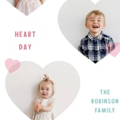 "Triple Hearts" - Valentine's Day Cards in Rainbow by Kelly Watkins - Detail