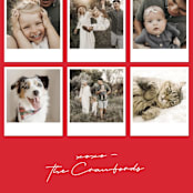 "Polaroid Page" - Valentine's Day Cards in Crimson by Lisa McLean - Detail