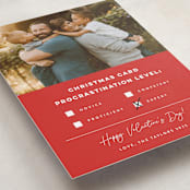 "Procrastination Expert" - Valentine's Day Cards in Poinsettia by Erica Krystek - Detail