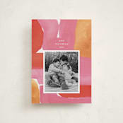 "lovely painting" - Valentine's Day Cards in Flamingo by Sumak Studio - Front