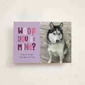 "Woof you be mine?" - Valentine's Day Cards in Lavender by Randi Cirelli - Front