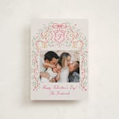"Valentine Crest" - Valentine's Day Cards in Latte by Jackie Crawford - Front