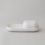 "Segment Medium Tray White" - Vanity Trays and Dishes in white by Tina Frey