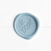 "Eucalyptus in Blue | Paula Lee Calligraphy x Artisaire (pack of 25)" - Wax Seals, Pack of 25 in Dusty Blue by Minted - Wax Seal Front