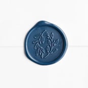 "Olive Wreath in Navy | Maurelle Calligraphy x Artisaire (pack of 25)" - Wax Seals, Pack of 25 in Navy Blue by Minted - Wax Seal Front