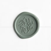 "Olive Wreath in Sequoia | Maurelle Calligraphy x Artisaire (pack of 25)" - Wax Seals, Pack of 25 in Sequoia by Minted - Wax Seal Front