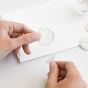 "Crest in Pearl White (pack of 25)" - Wax Seals, Pack of 25 in Antique Pearl by Pink House Press - Adhesive Backer