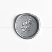 "Sprig in Silver (pack of 25)" - Wax Seals, Pack of 25 in Silver by chocomocacino - Wax Seal Front