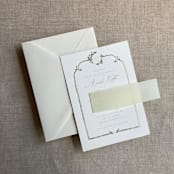 "Ivory colored translucent vellum belly band for 5x7 inch Invitation | Pack of 10" - Belly Bands in beige by Ivory Invitations