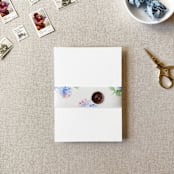 "Floral Hydrangeas Vellum Belly Band| For 5x7" Invitations | Set of 10" - Belly Bands in blue by Cotton and Bow
